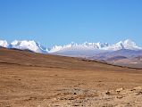 41 Lachama Chuli And Other 6500m Mountains On Border Between Tibet And Nepal From Road Between Paryang Tibet And Mount Kailash Lachama Chuli (6721m), the broad mountain on the left, sits on the Nepal Tibet border with other 6500m mountains to the right, seen on the road between Paryang Tibet and Mount Kailash.